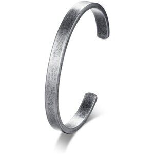 Stainless Steel Men's Cuff Bracelet : Minimal Cool Antique